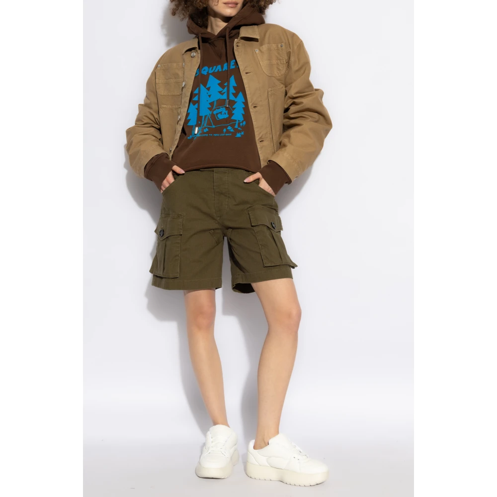 Dsquared2 Logo shorts Green Dames