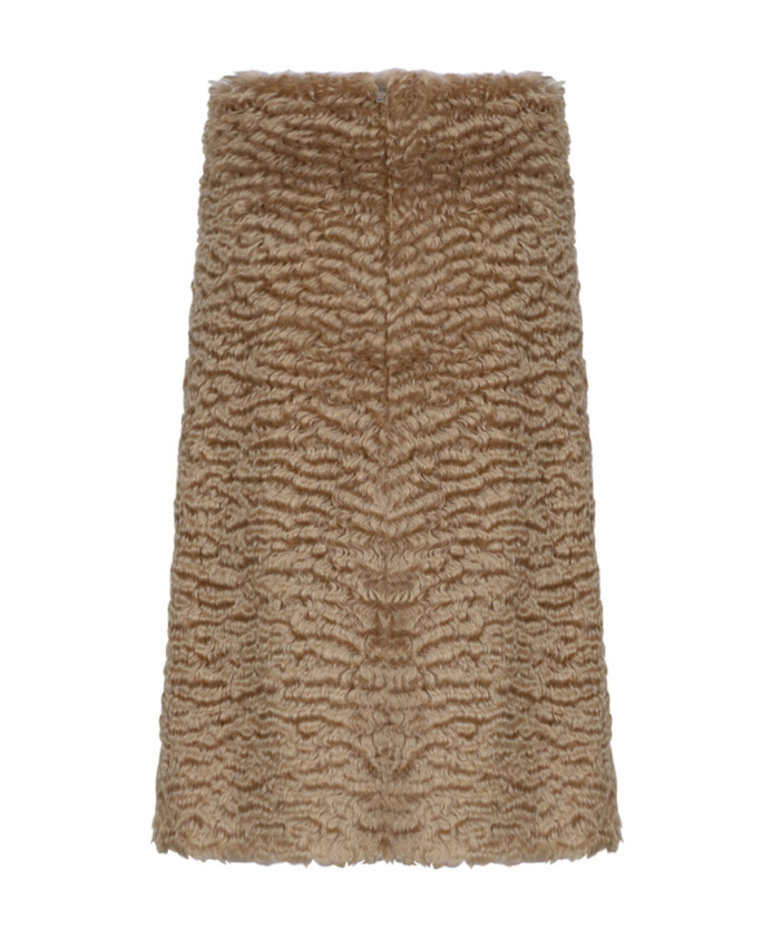 jupe-midi-beige-finition-texturee-a-line