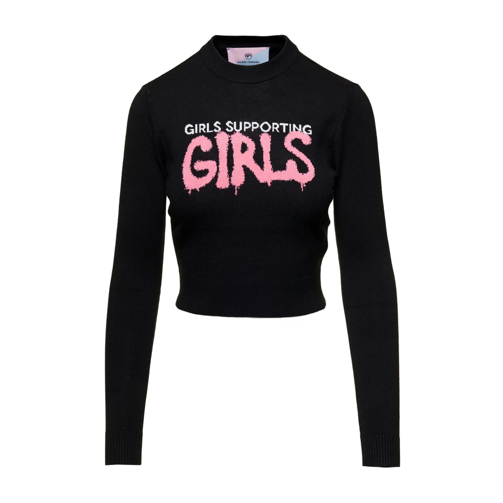 Chiara Ferragni Collection Zwarte Sweaters voor Meisjes Black Dames