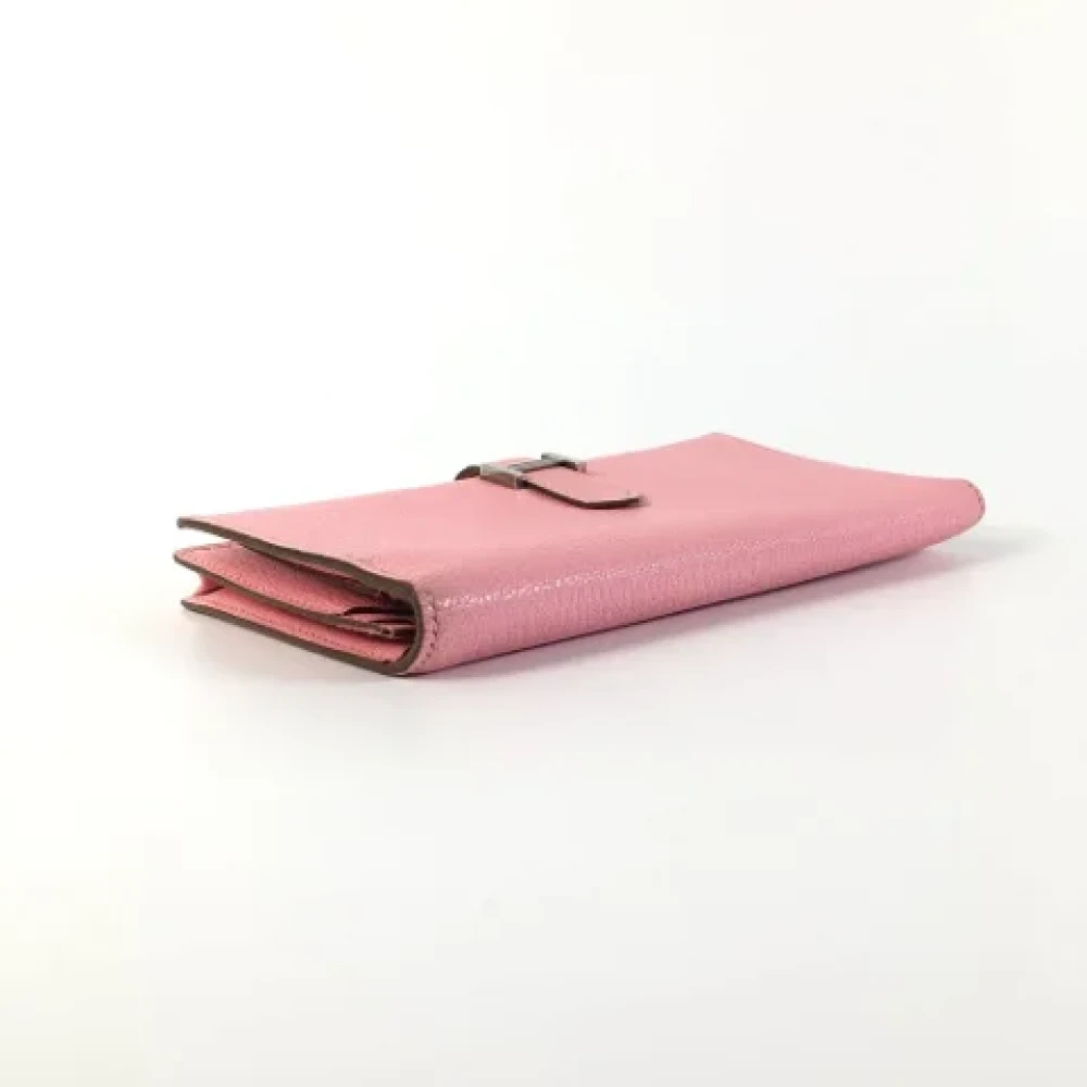 Hermès Vintage Pre-owned Leather wallets Pink Dames