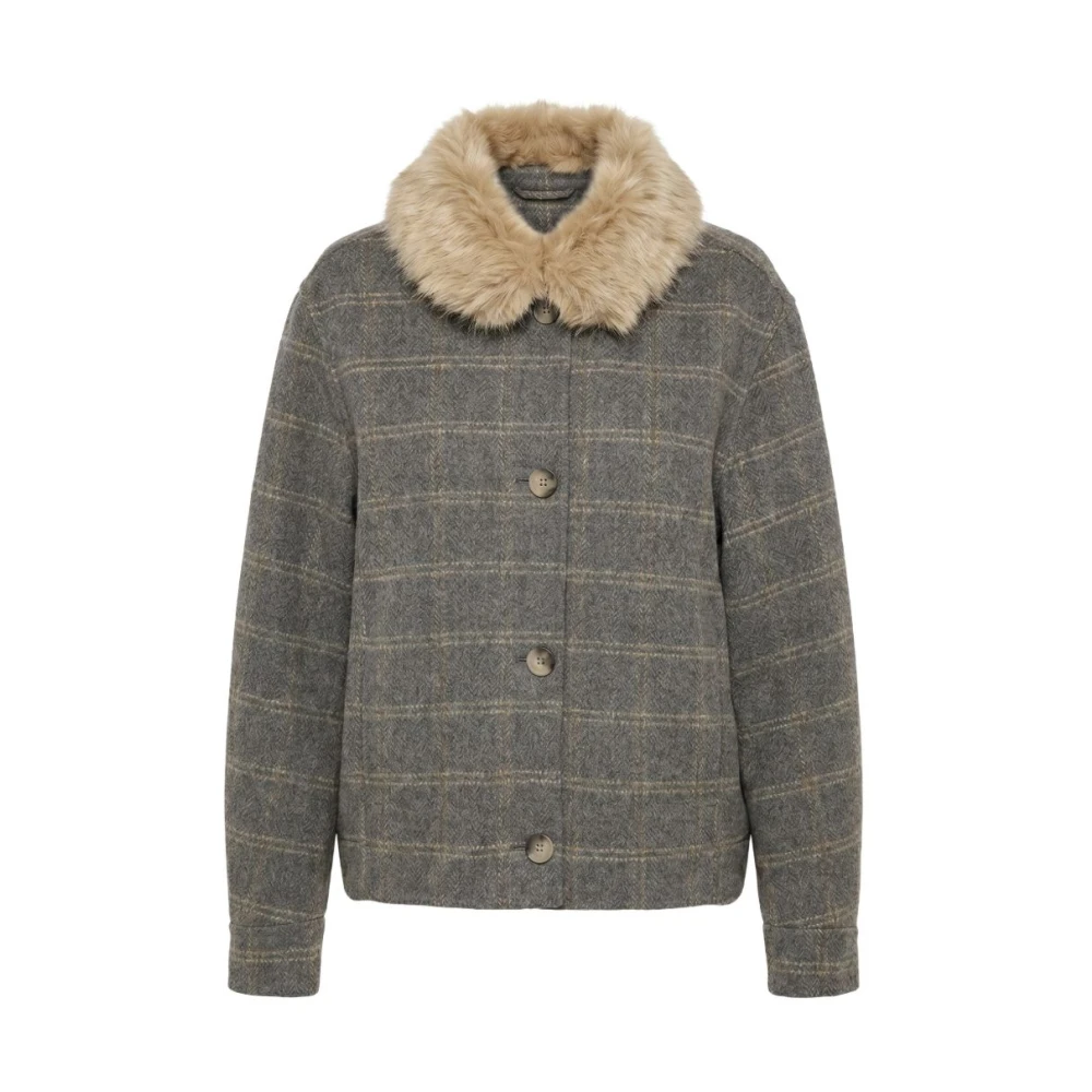 Twinset - Chaqueta De Borrego Sintético - Jackets - Mujer - Gris - L