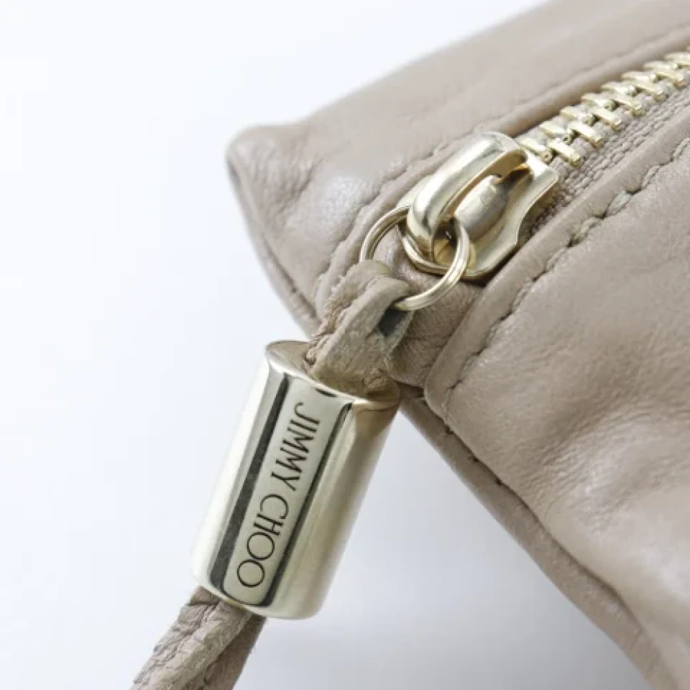 Jimmy Choo Pre-owned Leather handbags Beige Dames