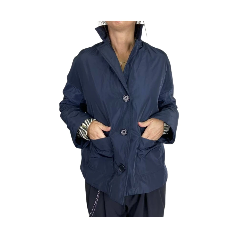 Aspesi Navy Technische Jas Blue Dames