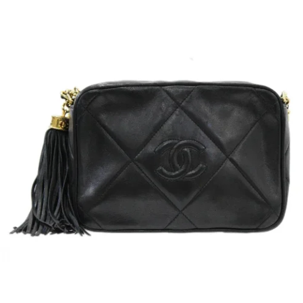 Chanel Vintage Pre-owned Leather shoppers Black Dames