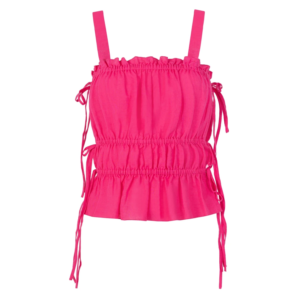 Jaaf Top met strikdetail in Hot Pink Dames