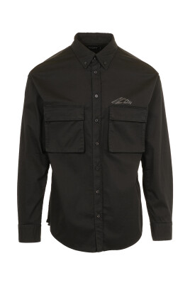 chemise-noire-avec-logo-estival-et-poches