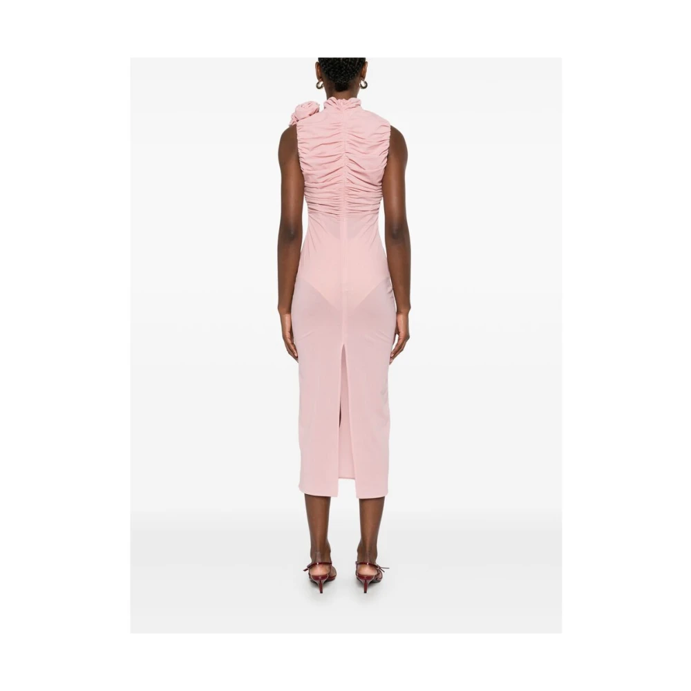 Magda Butrym Roze Mouwloze Jurk met Broche Pink Dames