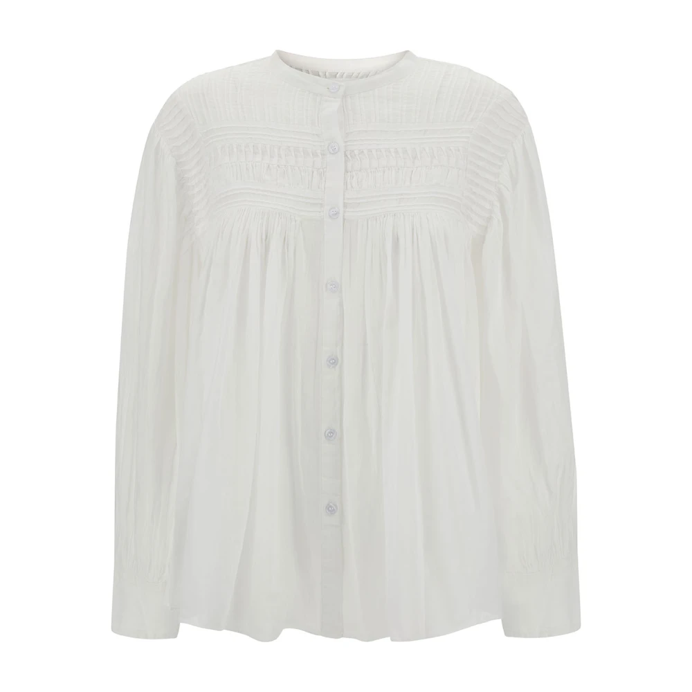 Isabel Marant Étoile Witte Overhemd met Borduursels en Knoopsluiting White Dames