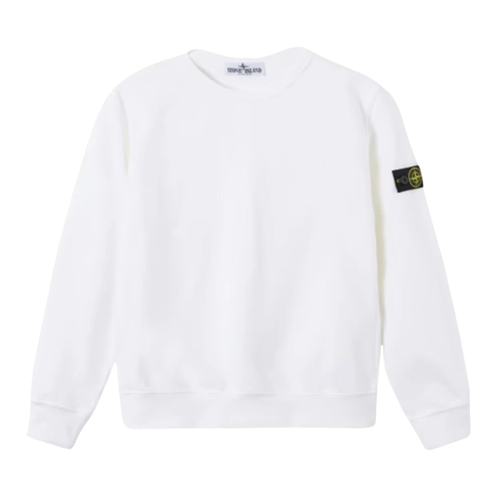 Stone Island White Crewneck Sweatshirt - Male - Kids Sweatshirts - 6 Y - Kids