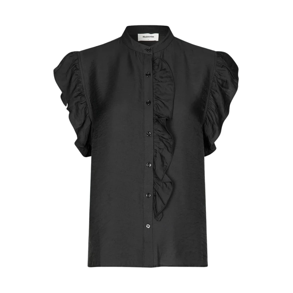 Modström HolidayMD Top met Volantjes Black Dames