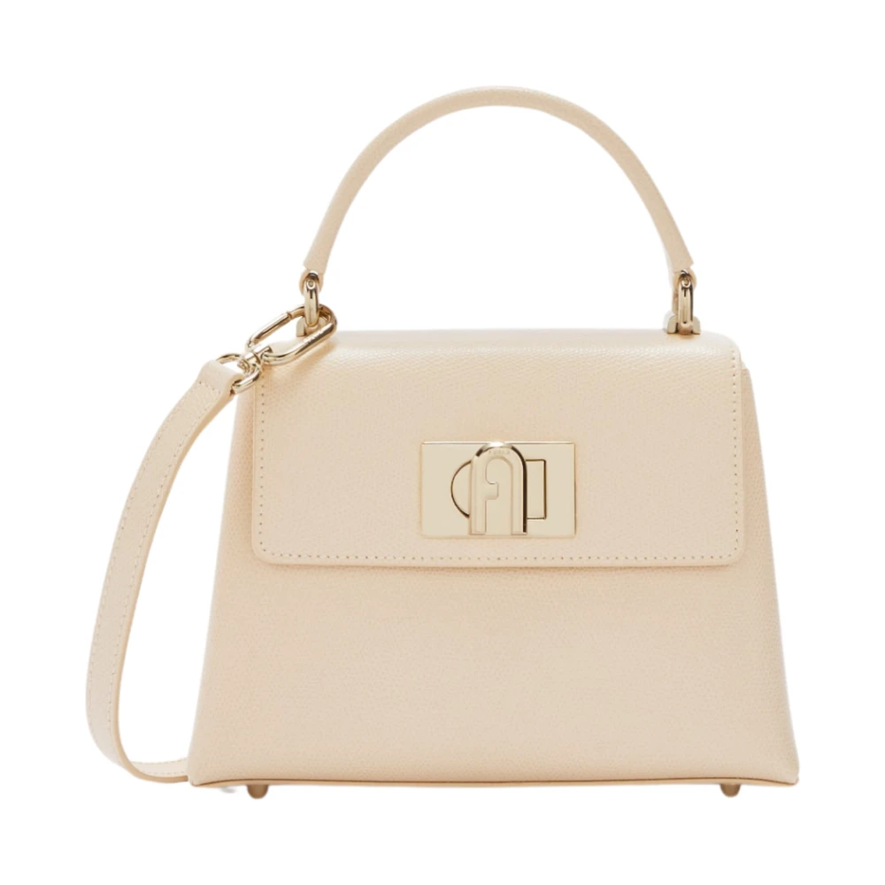 Furla Mini Top Handvat Tas Ballerina Stijl Beige Dames