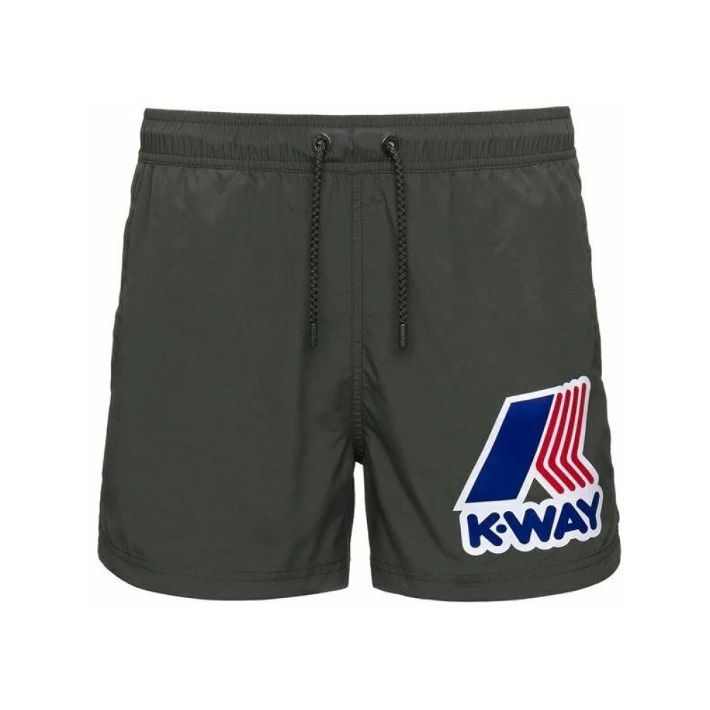 K-Way Mannelijk Zwart Badmode Heren, M, Nylon, Nylon Zwemshorts