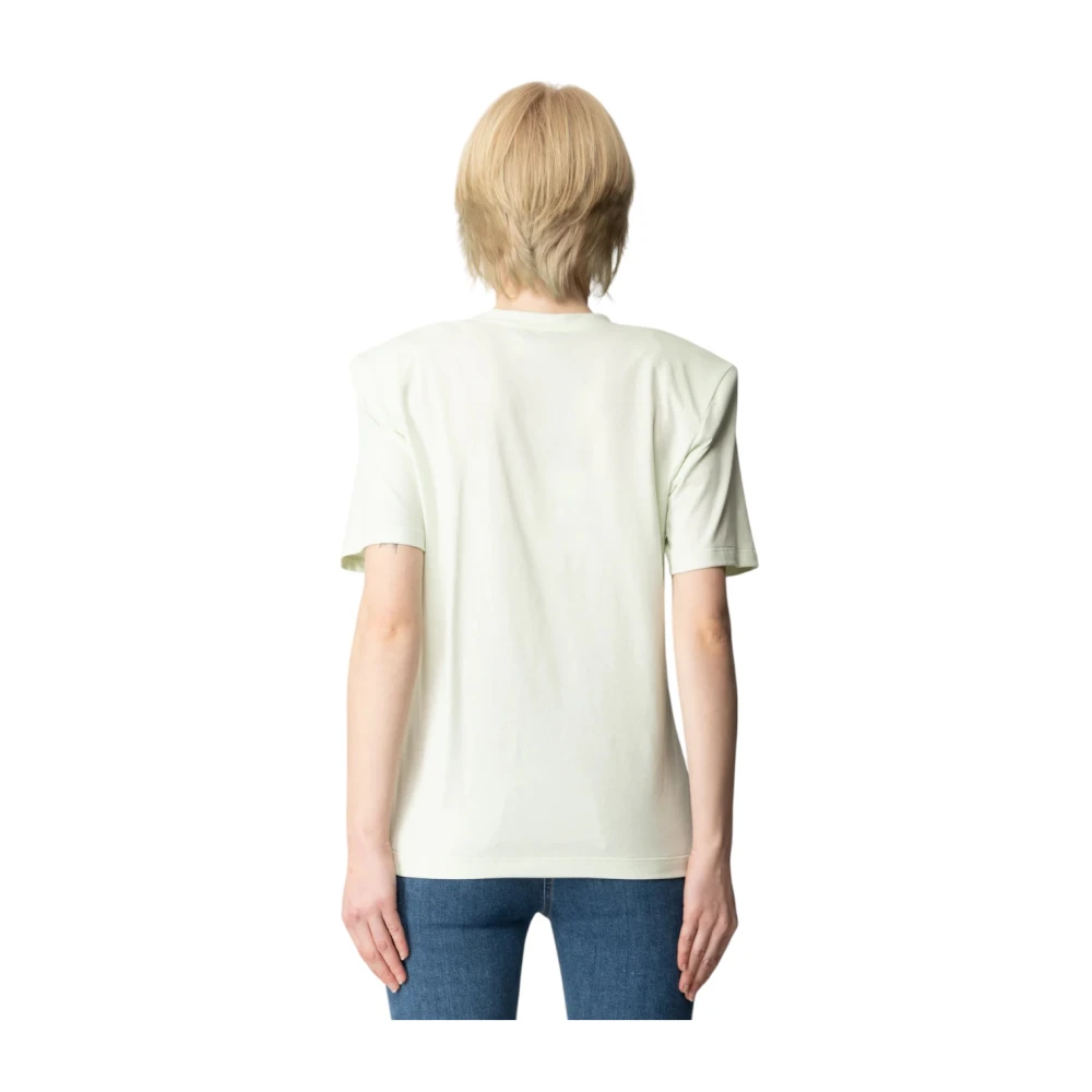 Elisabetta Franchi Katoenen Casual T-shirt Green Dames