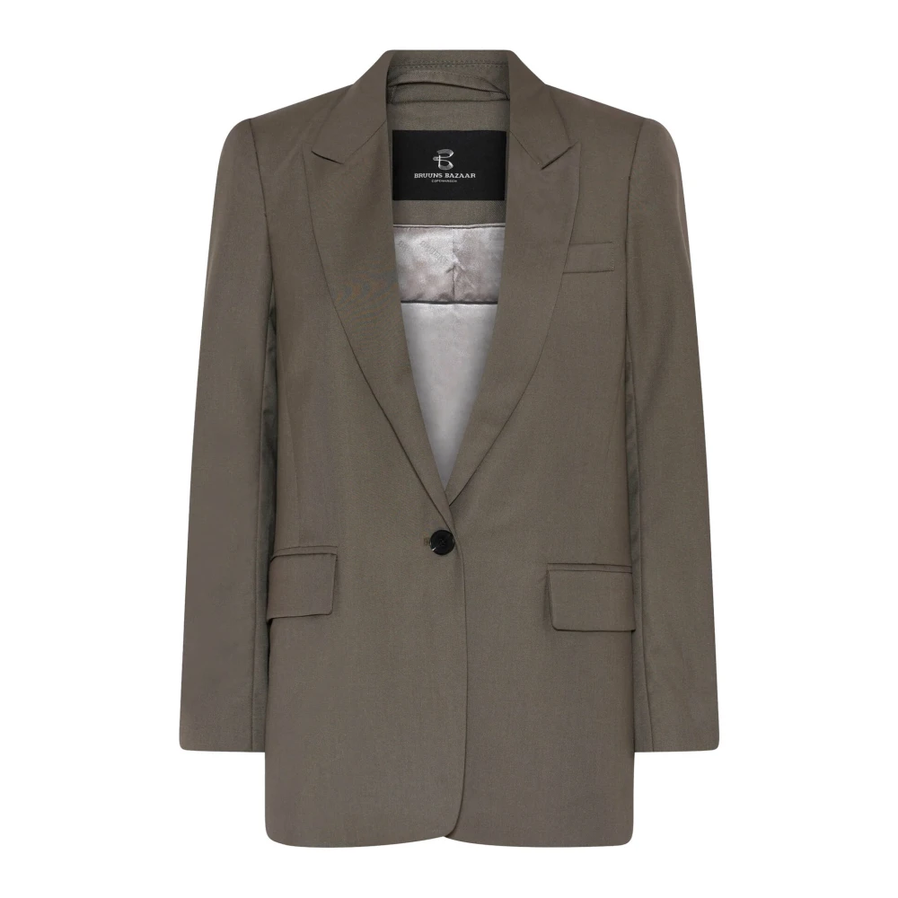 Bruuns Bazaar Elegant Dark Concrete Blazer Gray Dames