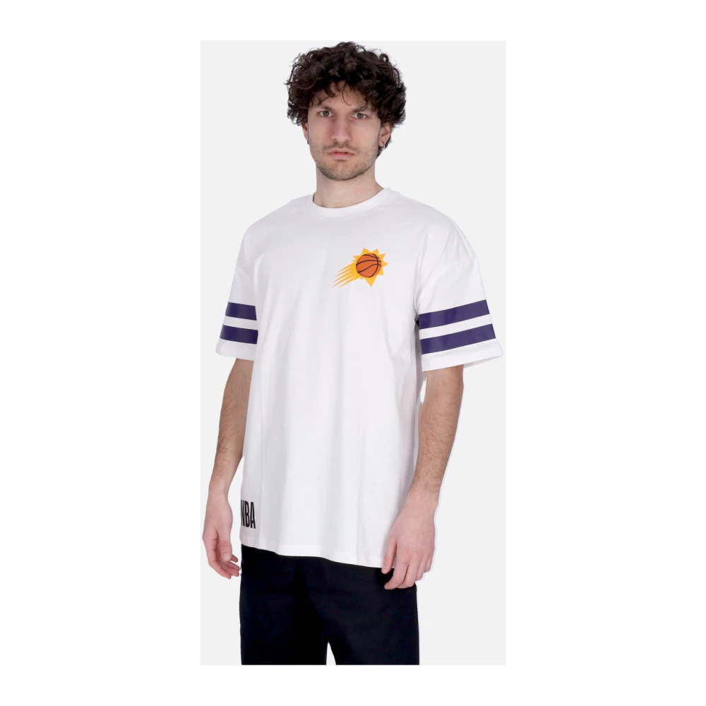 new era NBA Arch Grafische Tee Wit Oranje White Heren