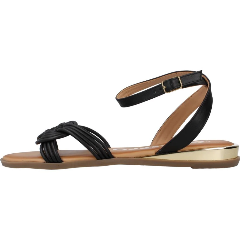 Gioseppo Flat Sandals Black Beige Yellow Dames