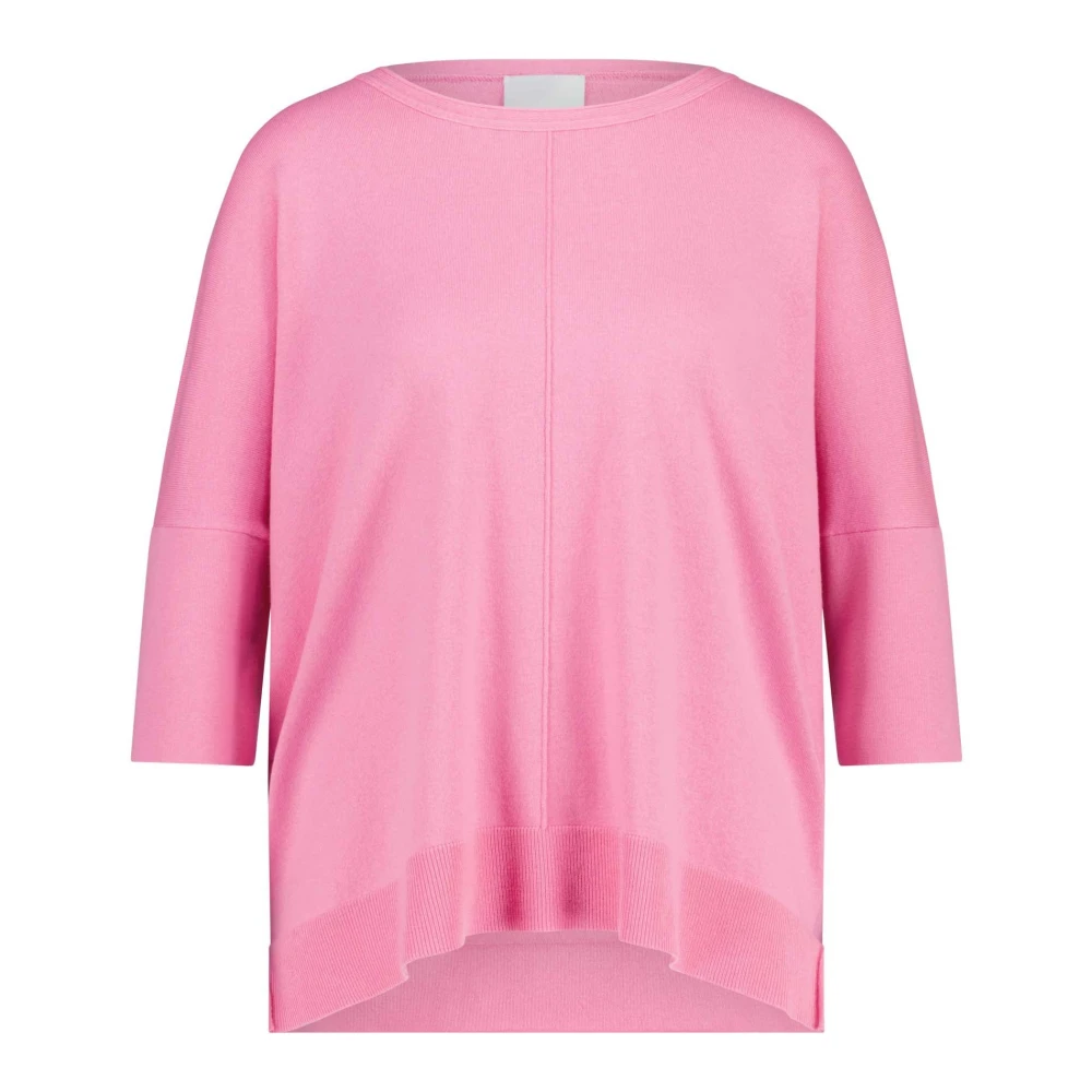 allude Zijde-Kasjmier Oversized Gebreide Trui Pink Dames