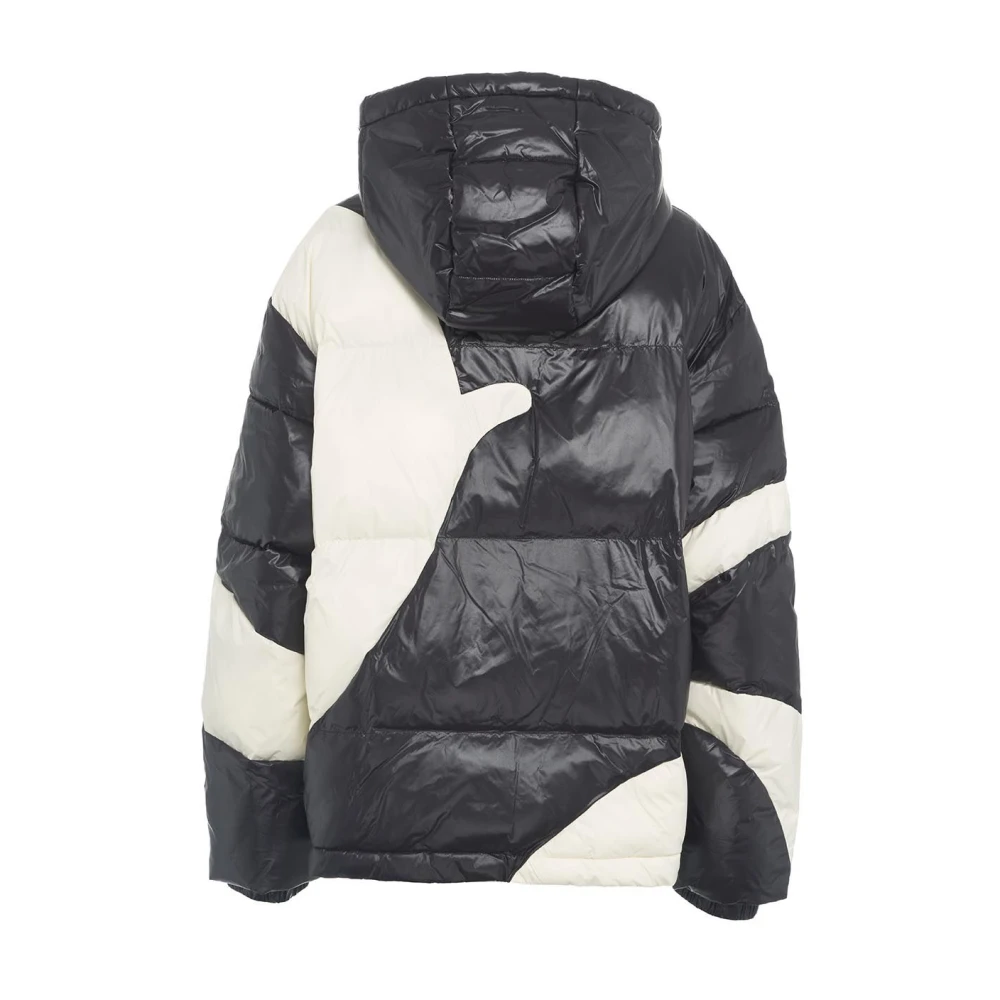 Ottod'Ame Eco donsjack met logo Black Dames