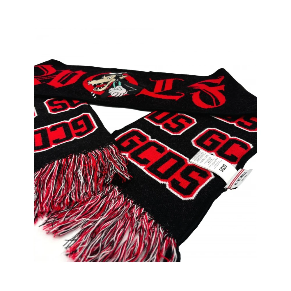 Gcds Zwarte herensjaal 100% acryl Multicolor Heren