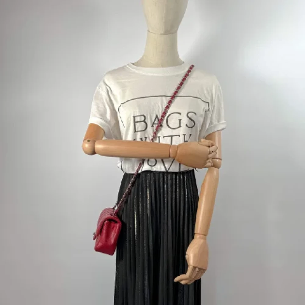 Chanel Vintage Pre-owned Leather chanel-bags Red Dames