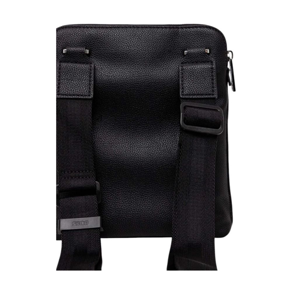 Hugo Boss Zwarte Rits Schoudertas Lente Zomer Vrouwen Black Dames
