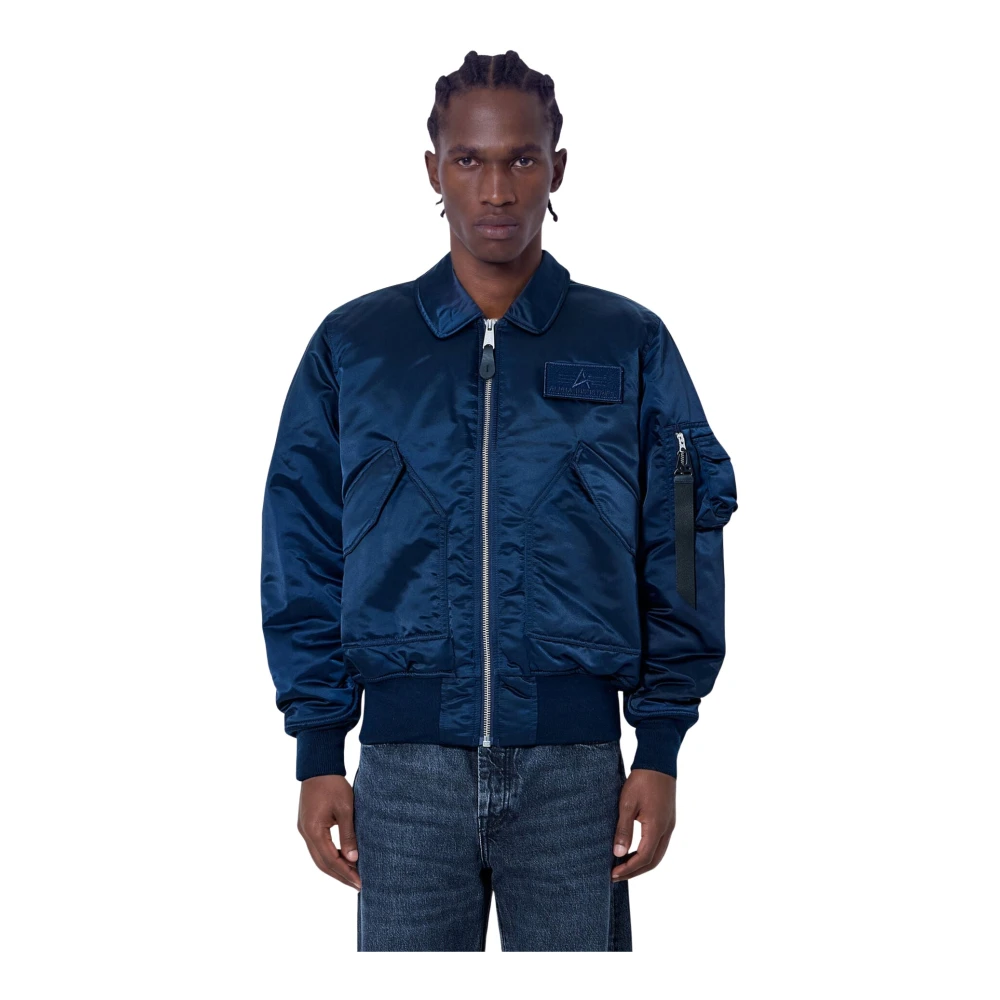 Alpha Industries Unisex Blu - Cwu-45/P Base Uv Loose Bomber Jacket, E, Size: L - Immagine 3