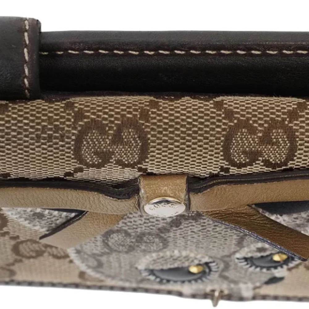 Gucci Vintage Pre-owned Canvas wallets Brown Dames