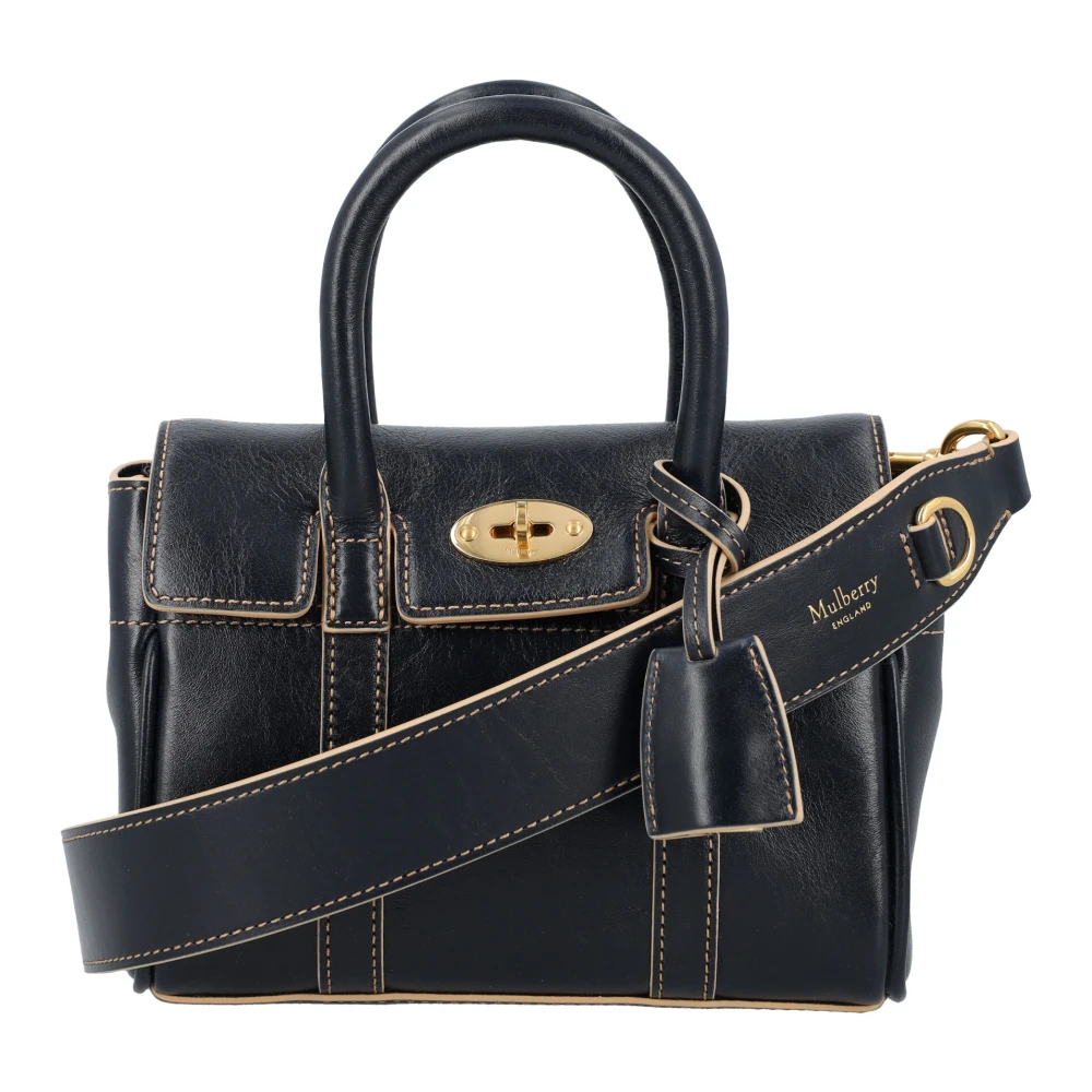 Mulberry Bayswater Contrast Rand Stijlvolle Tas Blue Dames