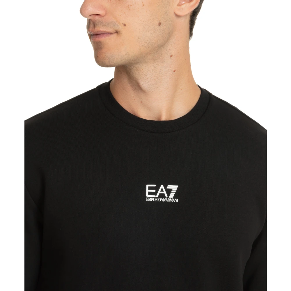 Emporio Armani EA7 Effen Tracksuit met Elastische Taille en Zakken Black Heren