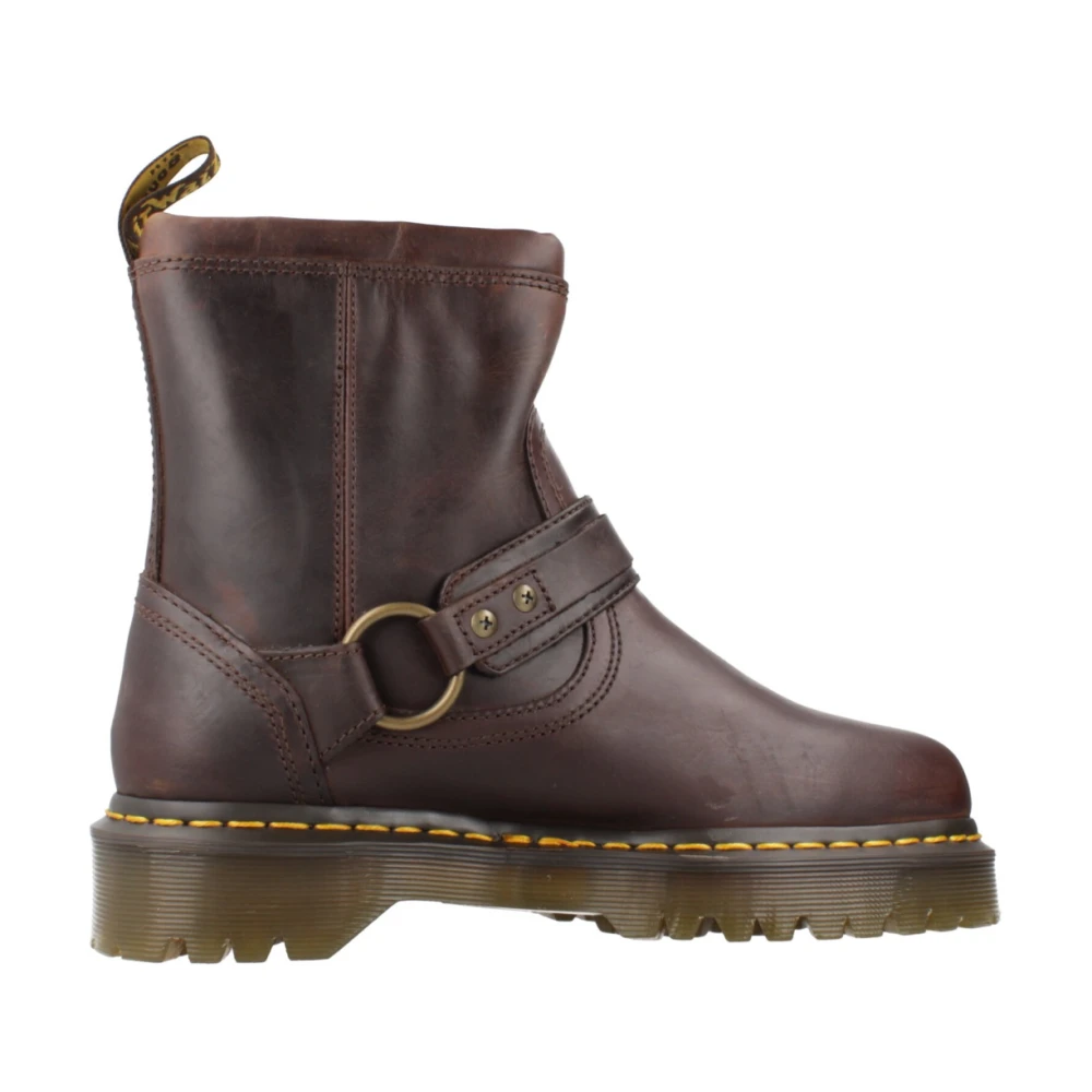 Dr. Martens Women's Brown Ankle Boots, 6 Uk, Ankle Boots With Anistone Harness