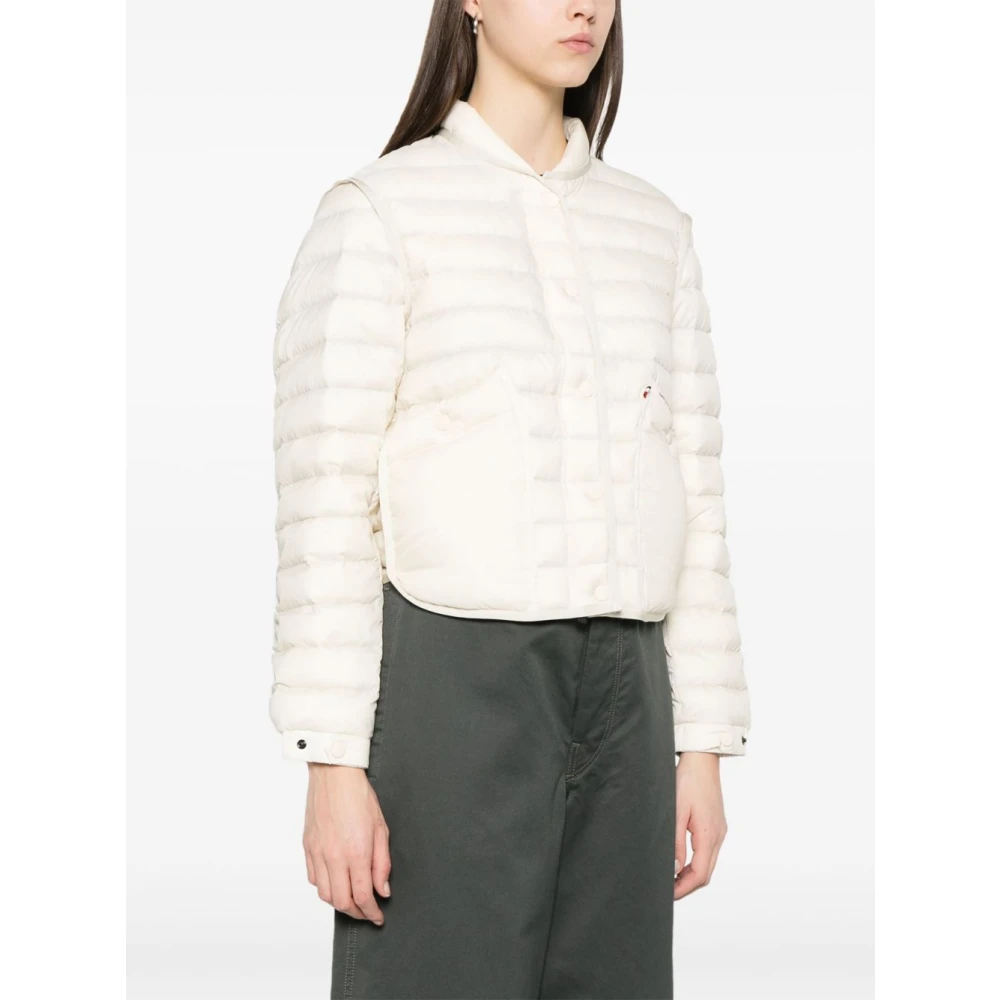 Moncler Witte Nylon Bomberjack White Dames