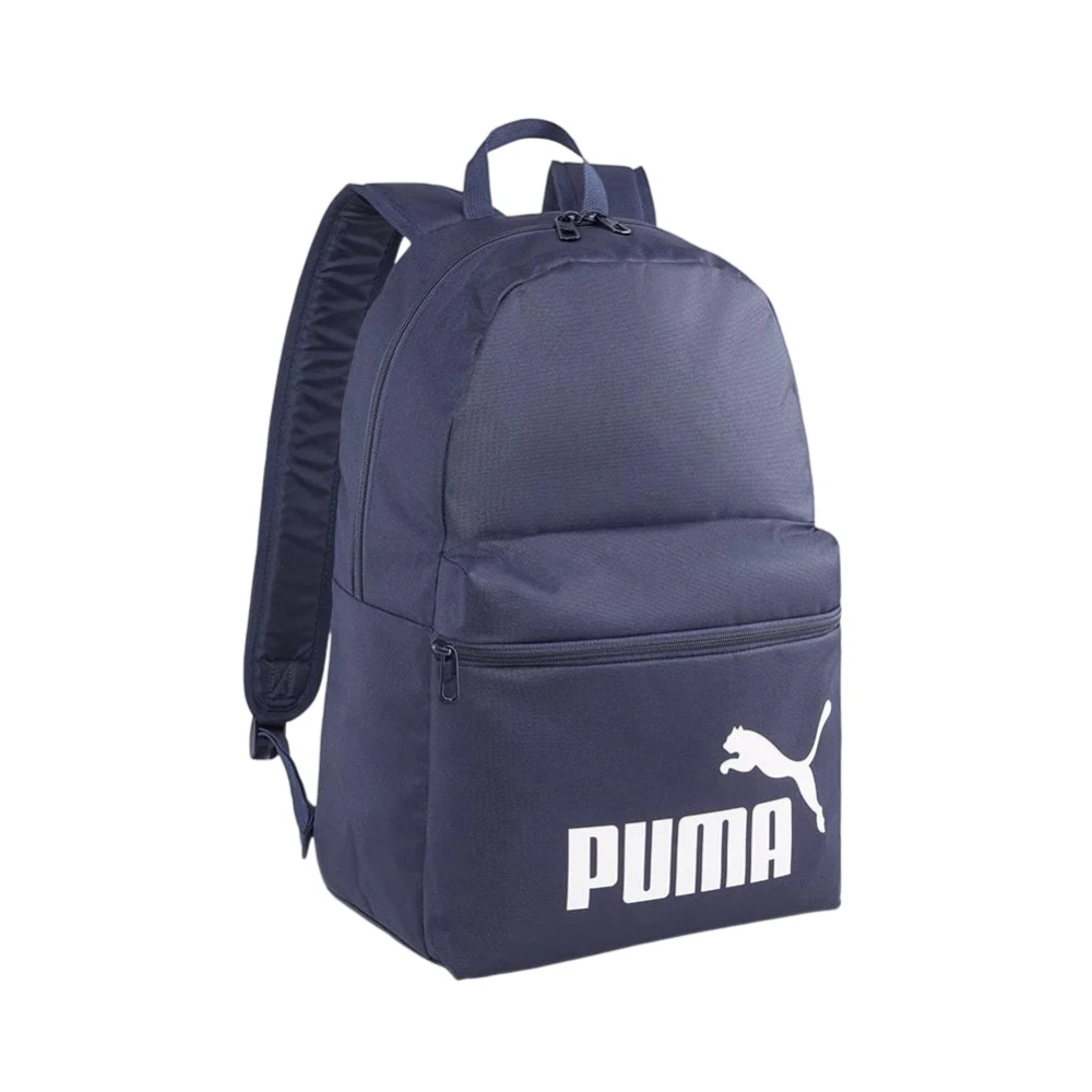 Puma rugzak Phase donkerblauw wit Polyester Logo