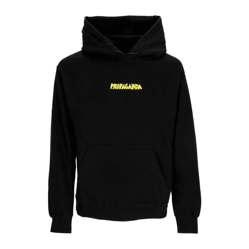 Propaganda Zwarte Demons Hoodie met Ribben Black Heren