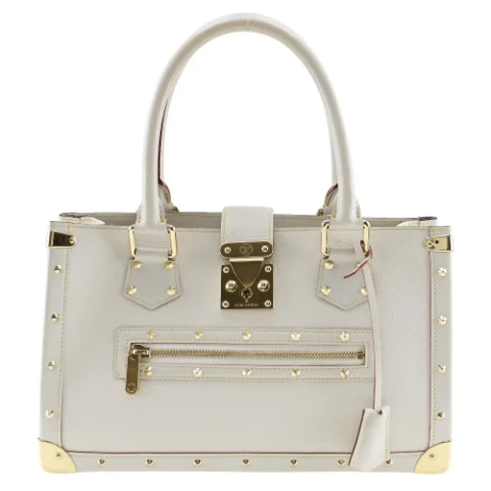 Louis Vuitton Vintage Pre-owned Leather handbags Beige Dames