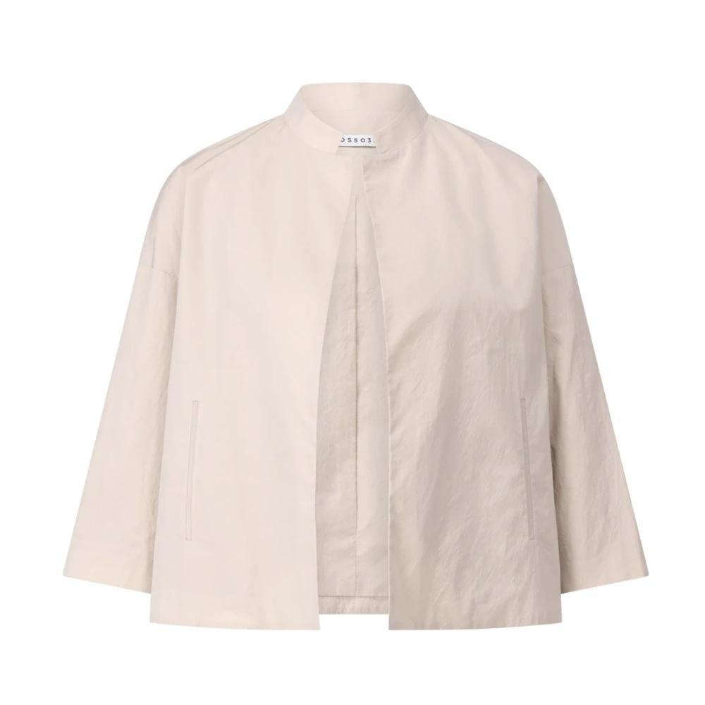 Rosso35 Open Blouson met 3 4 Mouw Beige Dames