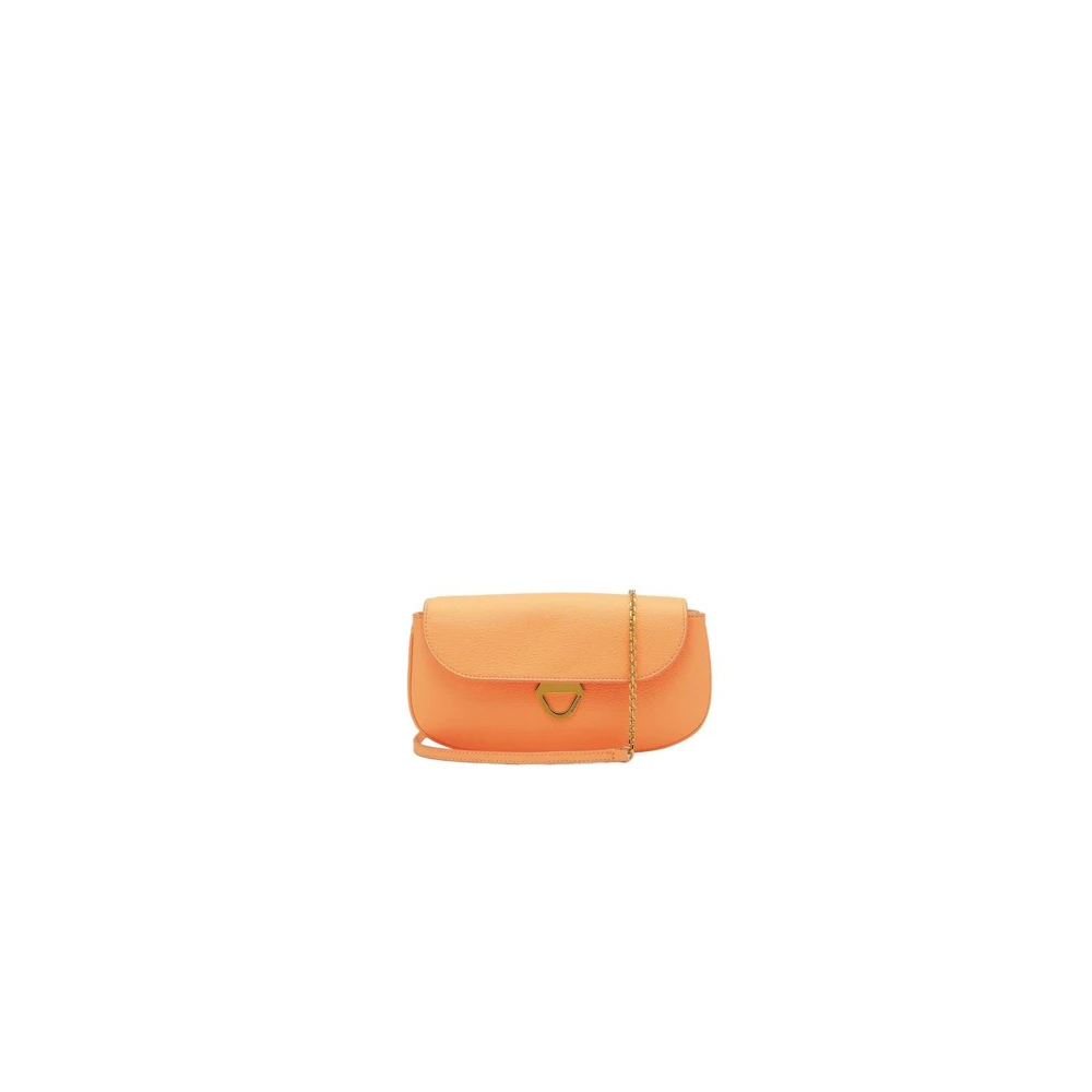Coccinelle Oranje Leren Handtas met Strak Ontwerp Orange Dames