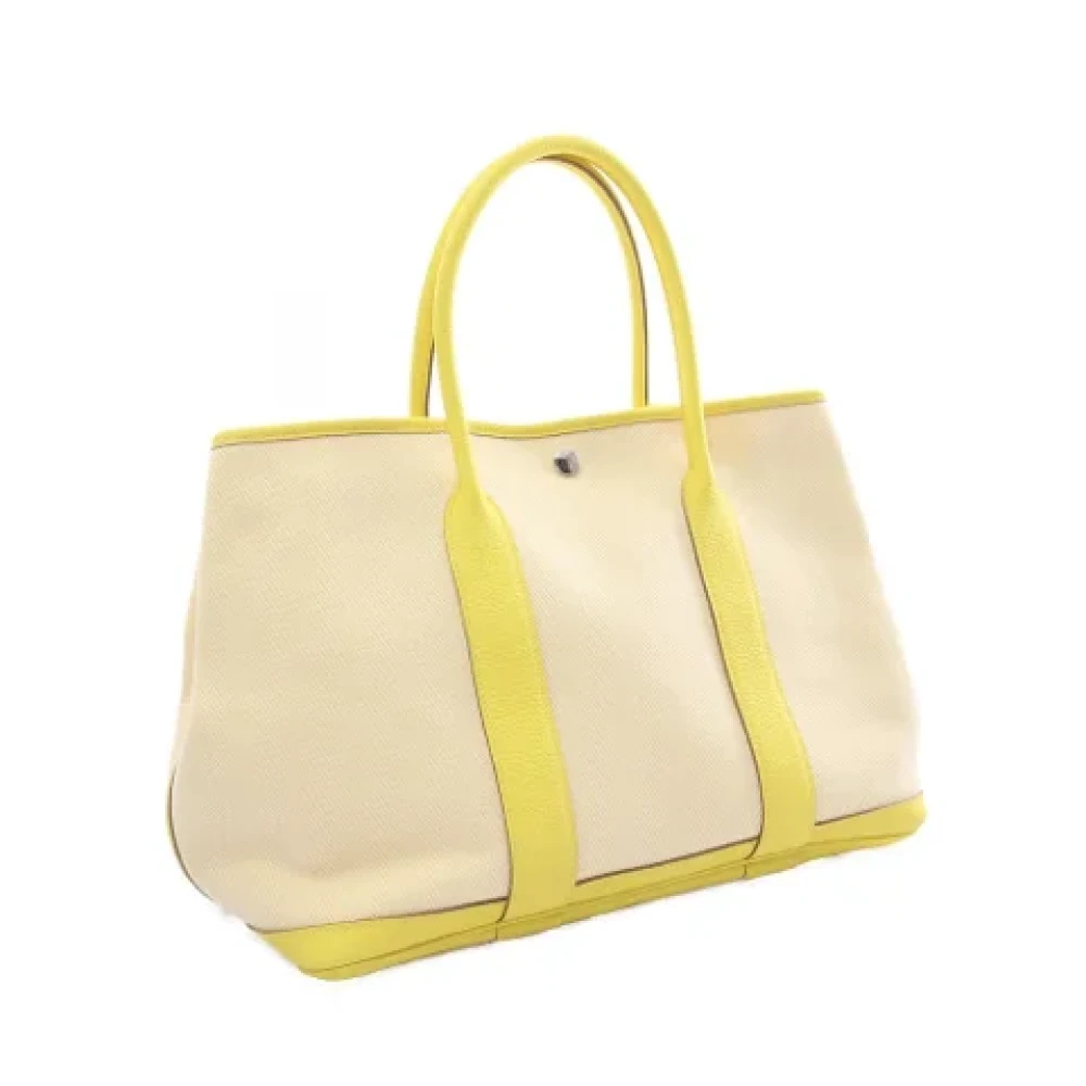 Hermès Vintage Pre-owned Fabric handbags Beige Dames