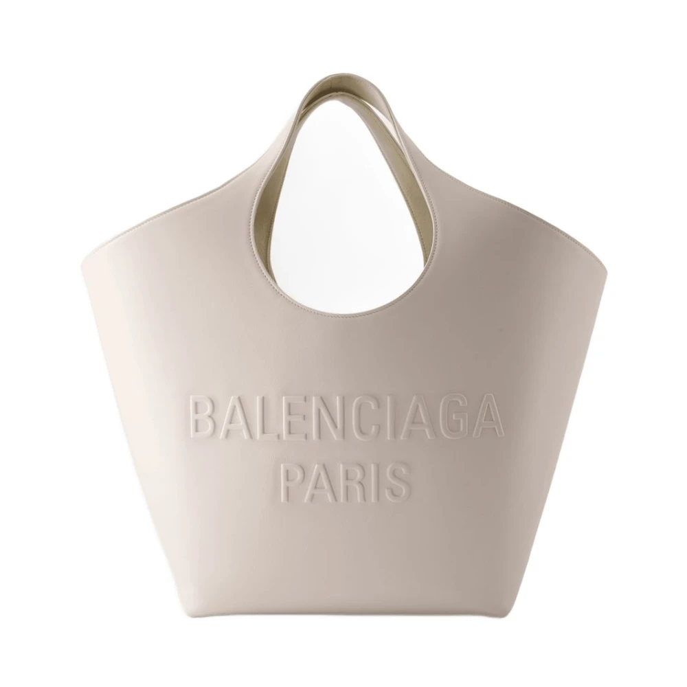 Balenciaga White Shopping Bags, Female, One Size, Nacre Leather Tote Crossbody Bag