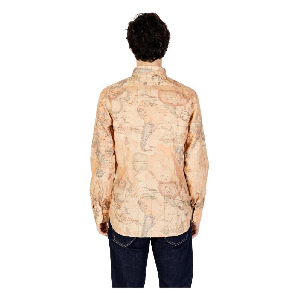 Alviero Martini 1a Classe Heren Overhemden Herfst Winter Collectie Beige Heren