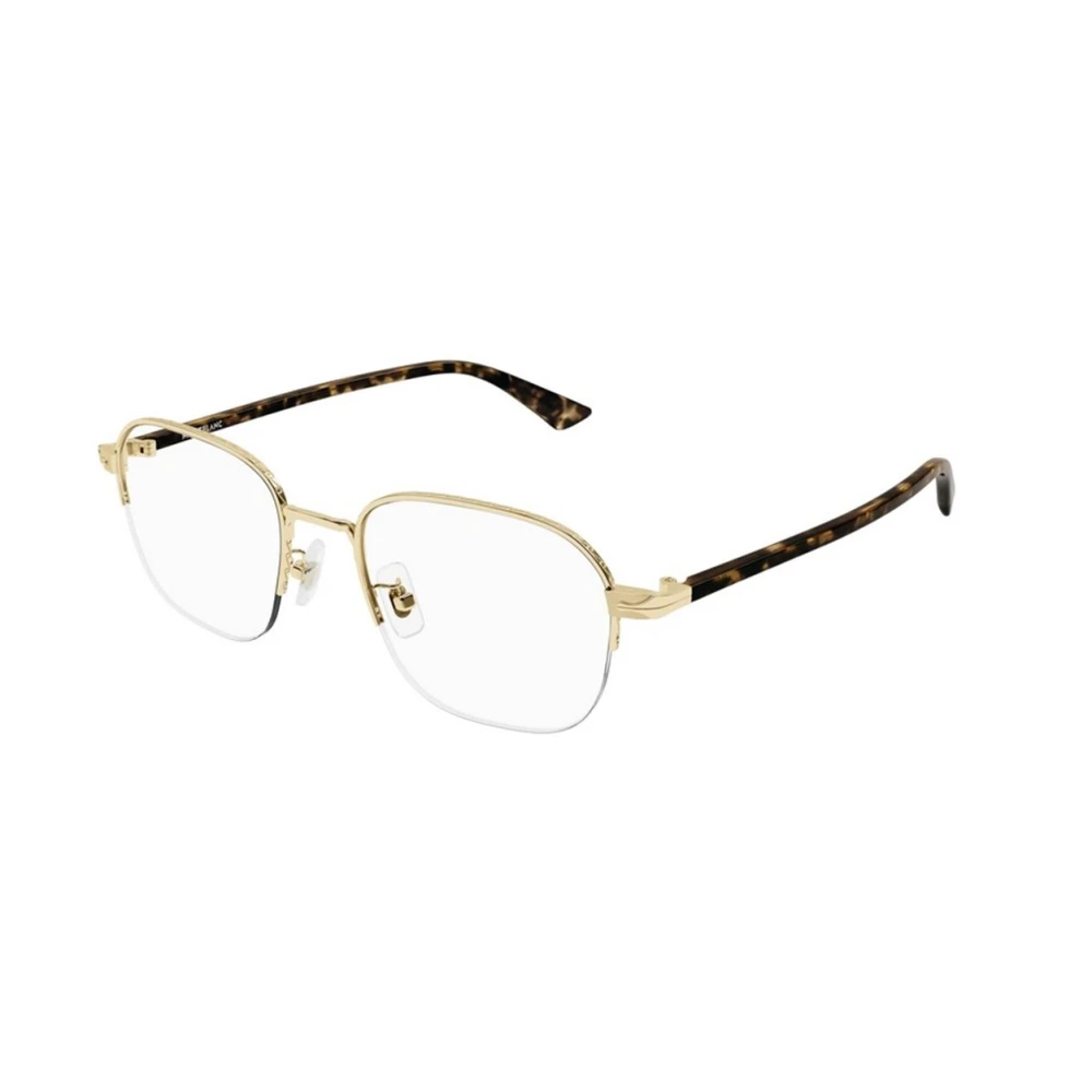 Montblanc Unisex Yellow Glasses, 53 Mm, Gold Frame Sunglasses