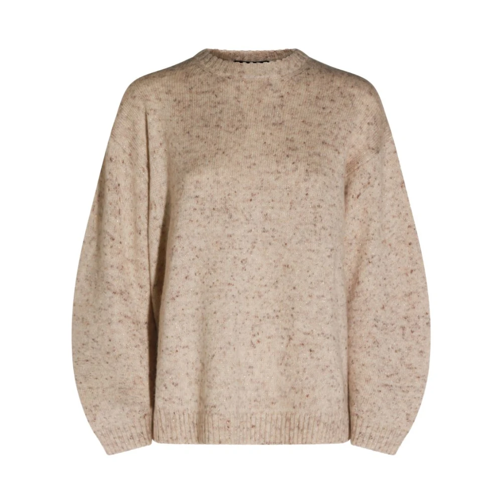 Fabiana Filippi , Round-Neck Knitwear, Female, Beige, Xs, Round-Neck Knitwear