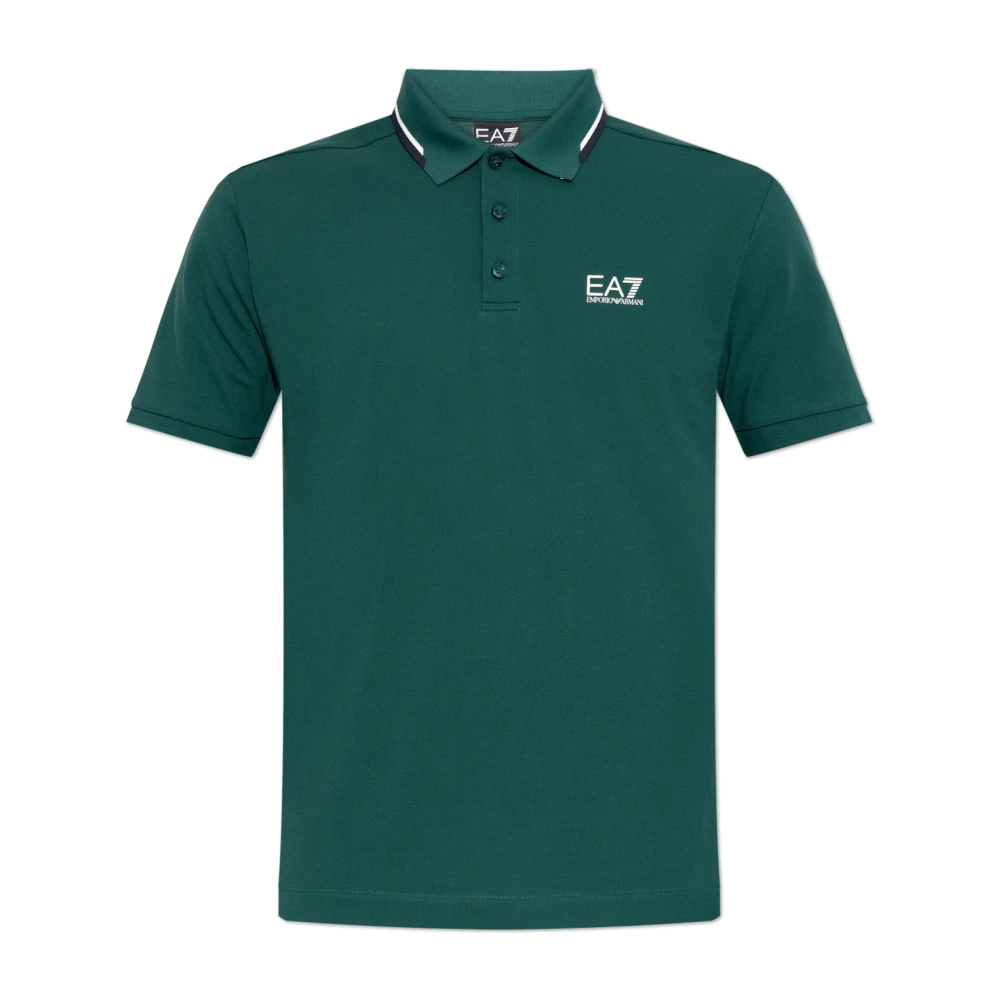Emporio Armani Ea7 Herren Grün Polo Mit Logo