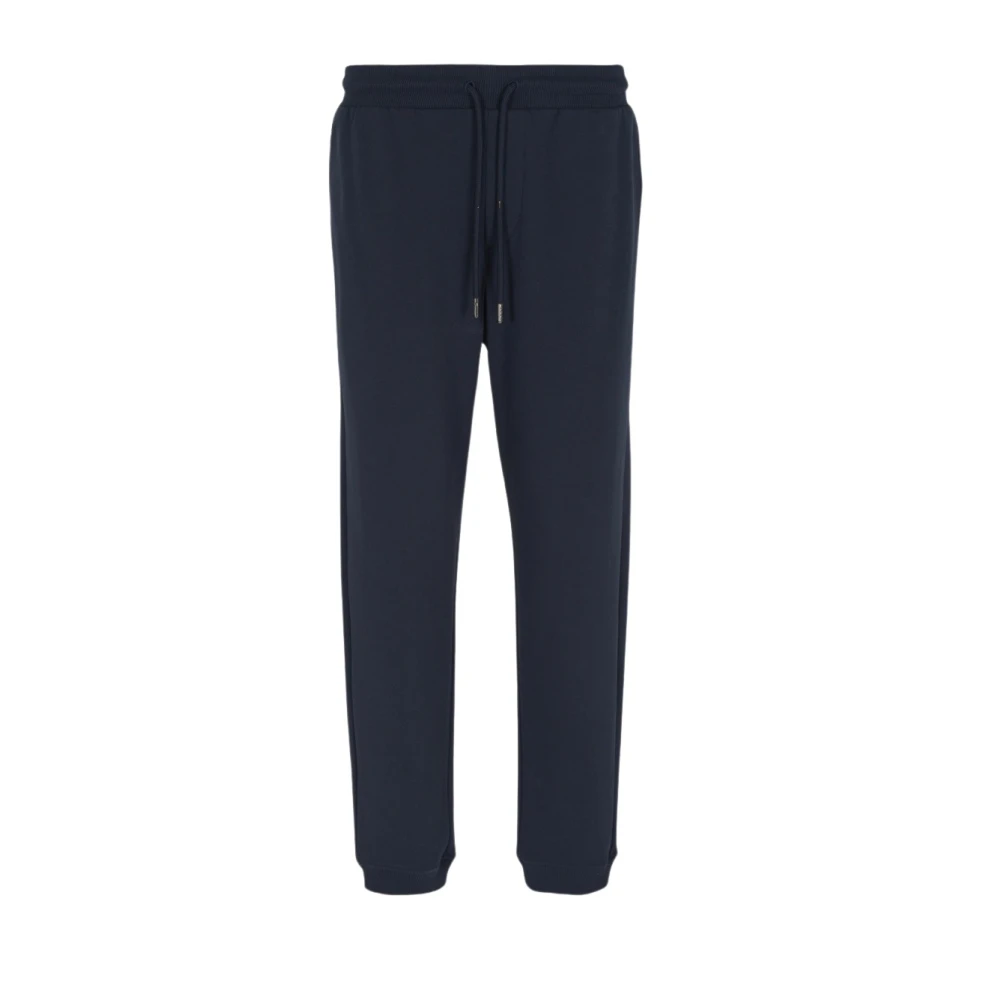 Armani Exchange Men's Blue Sweatpants With Drawstring Waist