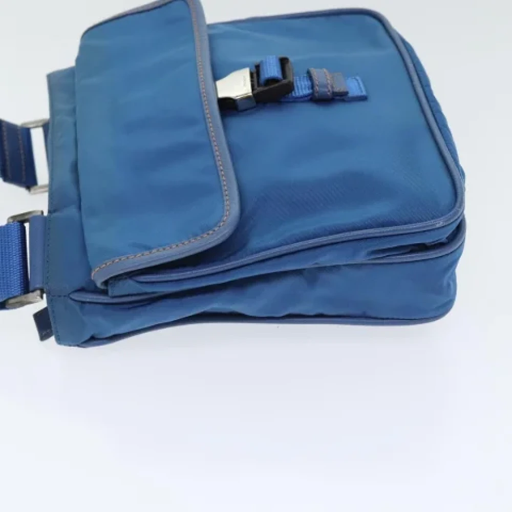 Prada Vintage Pre-owned Canvas prada-bags Blue Dames