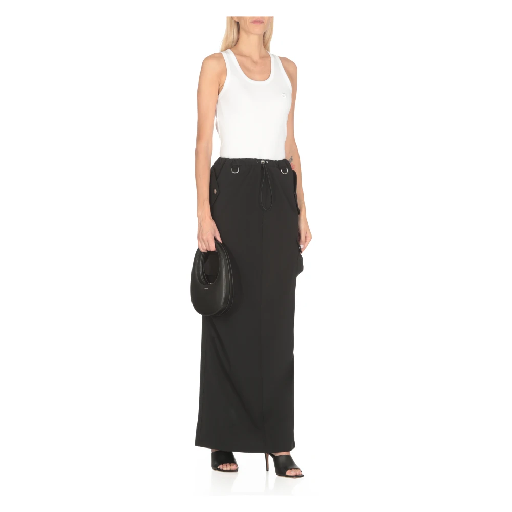 Coperni Zwarte Leren Handtas Ovale Vorm Black Dames
