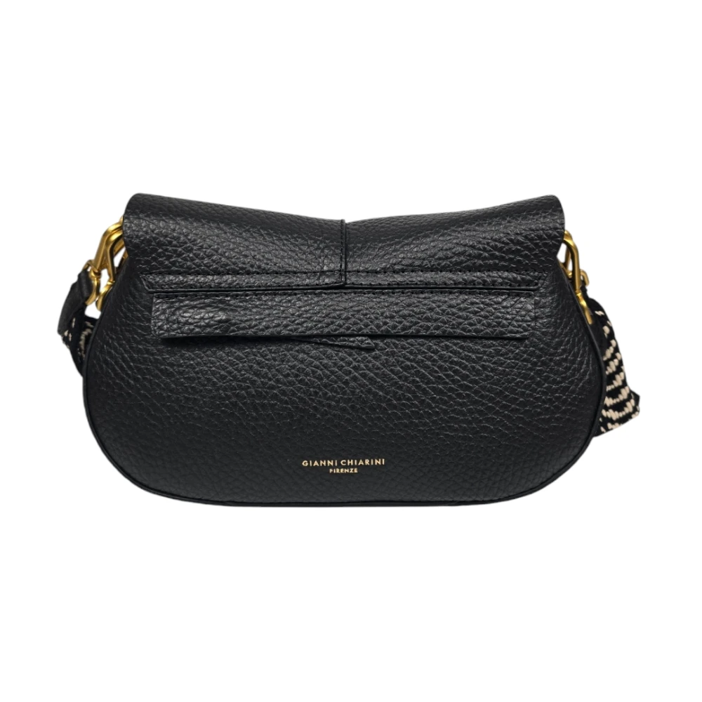 Gianni Chiarini Zwarte Leren Ronde Tas Black Dames