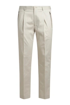 Stretch Cotton Gabardine Trousers