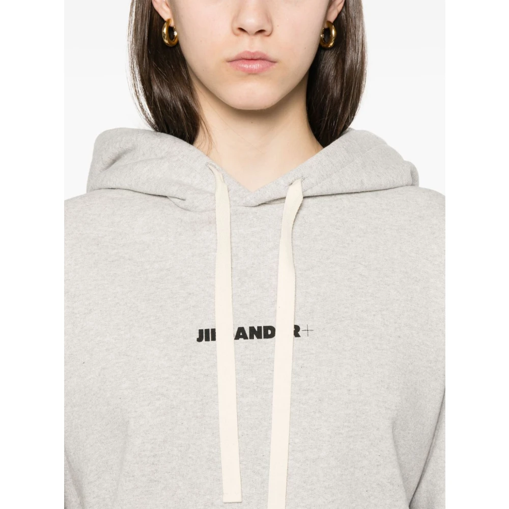 Jil Sander Grijze Katoenen Trui Damesmode Gray Dames