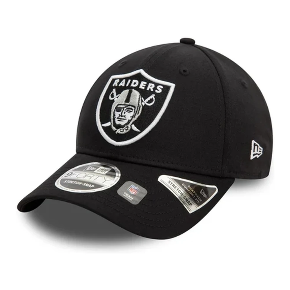 new era Zwarte Raiders Stretch Snapback Pet Black Heren