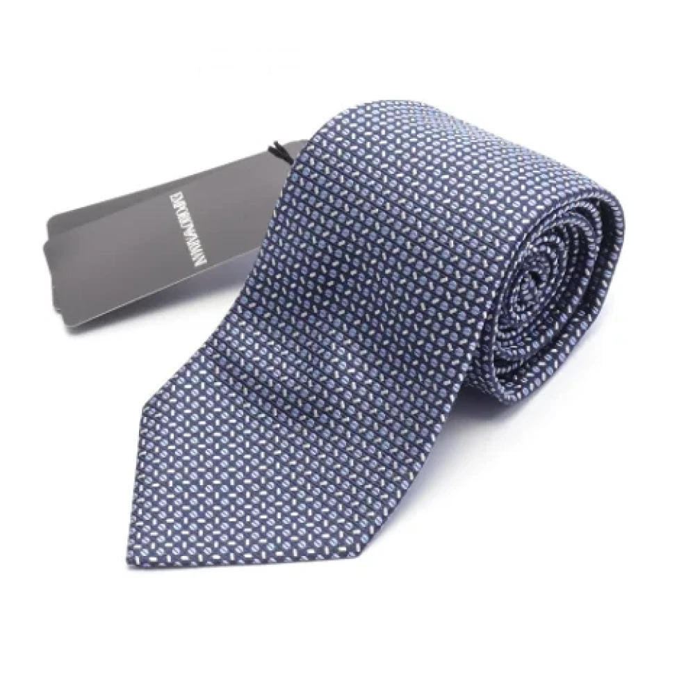 Armani Pre-owned Silk home-office Blue Heren